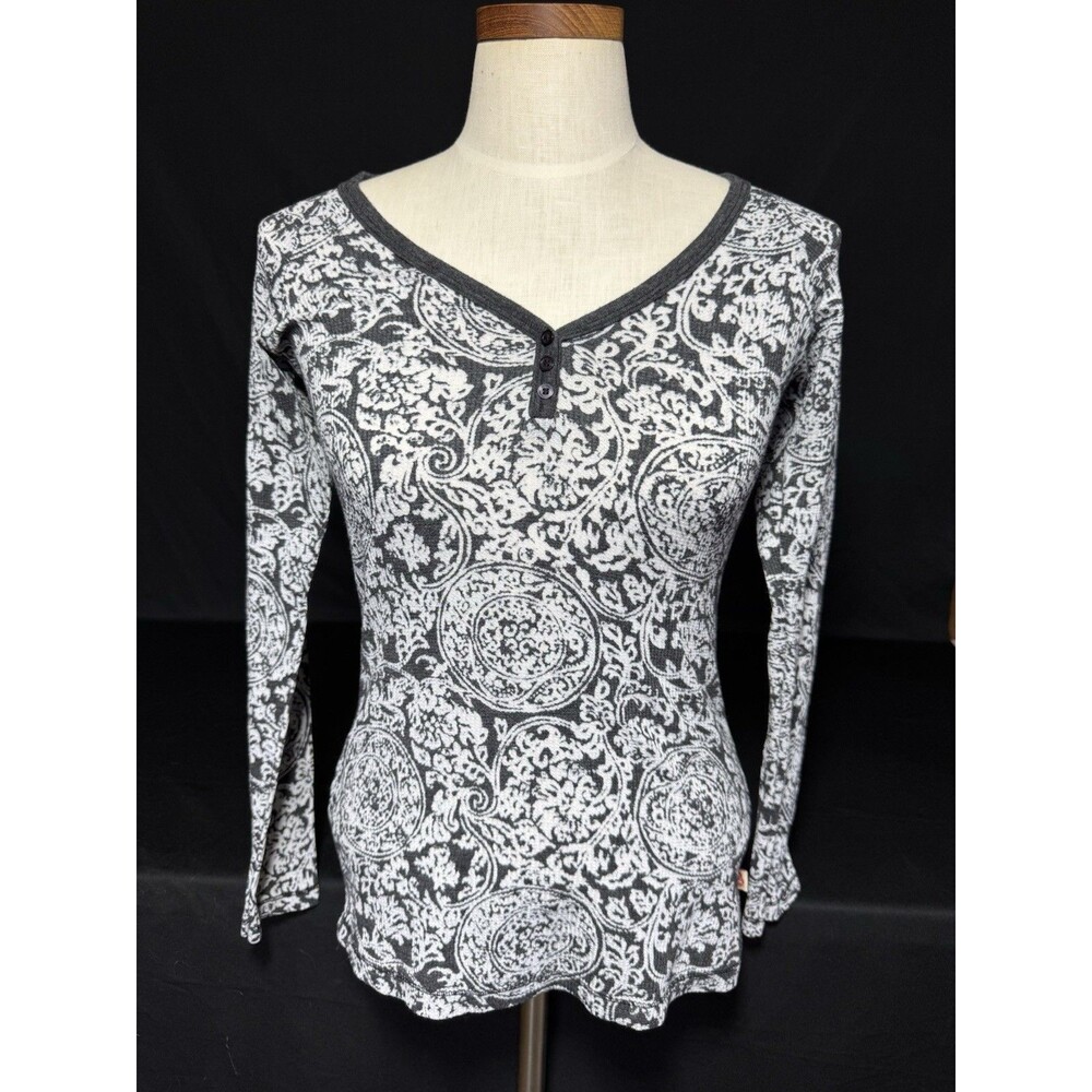 Vintage Y2K Curious Gypsy Waffle Knit Filagree Pattern Large Bella Swan Grunge